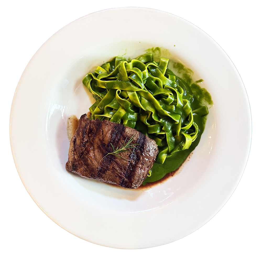 Tagliatelle Al Pesto C  Lomo Fino